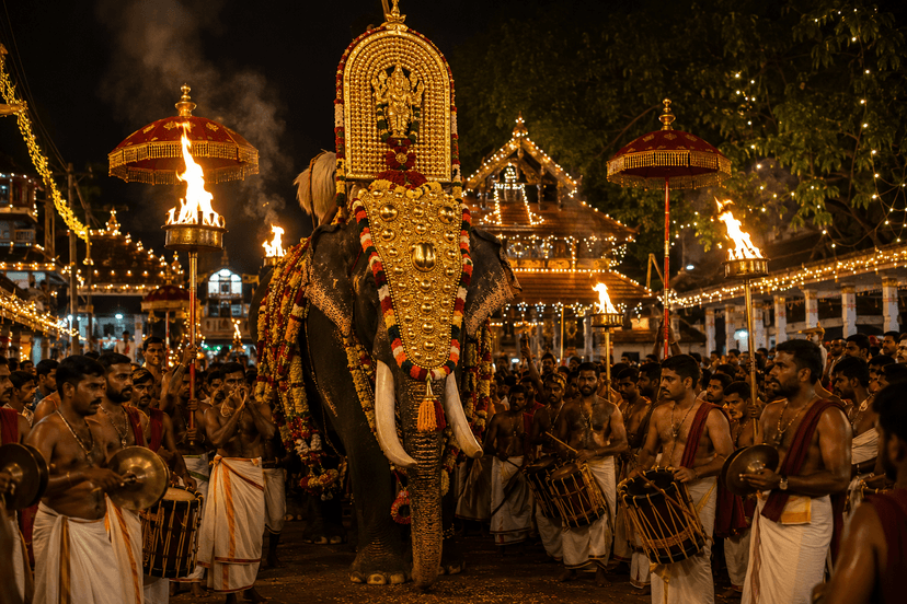 Temple Elephant Caparison